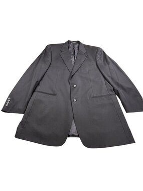 Vintage Tailors Row Luxe Mens 46 Black Cashmere Worsted Blazer Jacket Classic